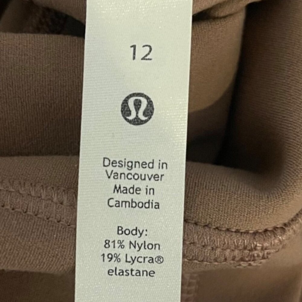Lululemon Women Wide Leg Crop Pants Size 12 Brown Athleisure Yoga Gym Comfort - Picture 5 of 10